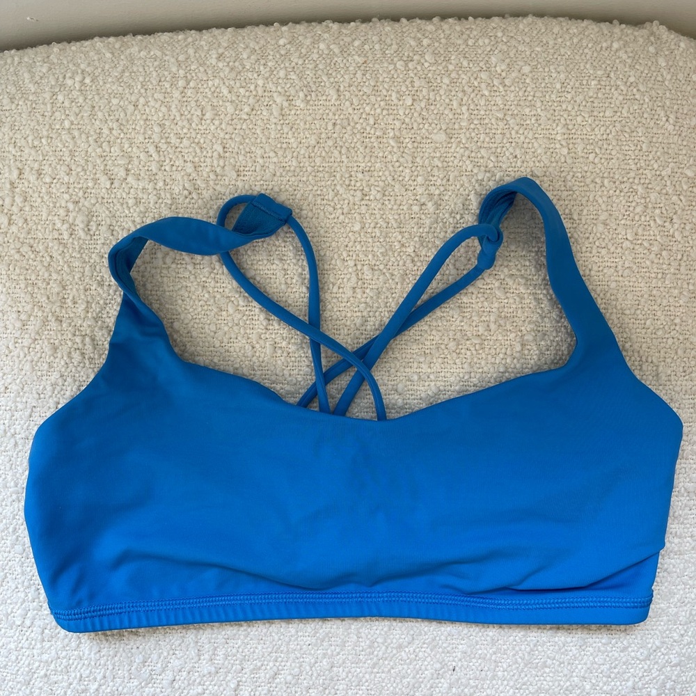 Blue lululemon sports bra size 8
